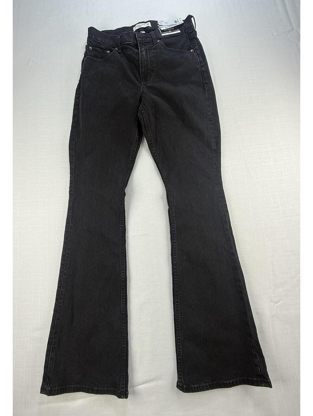 Abercrombie & Fitch Curve Love Bootcut Jeans Womens 28 Black Mid Rise NWT
